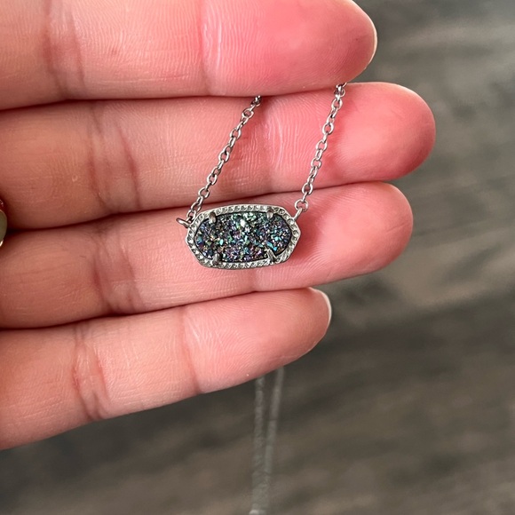 Kendra Scott Silver Necklace with Multicolor Pendant - Picture 2 of 4